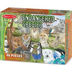 Пазл Melissa&Doug Мега "Вымирающие виды животных", 48 элементов Фото 2