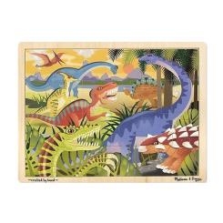 Пазл Melissa&Doug в рамке Динозавры, 24 элемента Фото