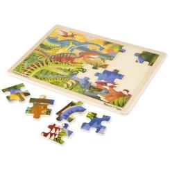 Пазл Melissa&Doug в рамке Динозавры, 24 элемента Фото 1