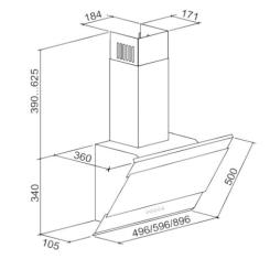 Вытяжка кухонная Eleyus Focus 1000 60 WH Фото 11