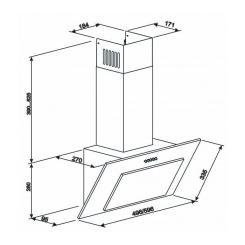 Вытяжка кухонная Eleyus VERTICAL 1000 60 BL Фото 11