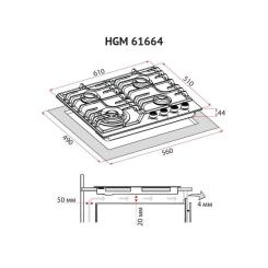 Варочная поверхность Perfelli HGM 61664 WH Фото 10