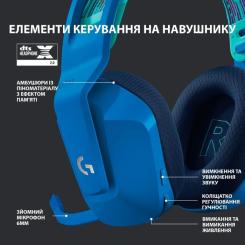 Наушники Logitech G733 Lightspeed Wireless RGB Gaming Headset Blue Фото 4