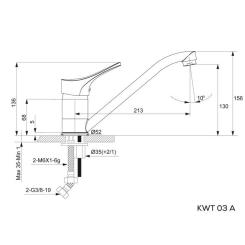 Смеситель Kernau KWT 03A NATURAL BEIGE Фото 1