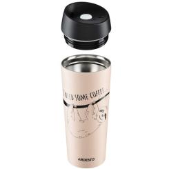 Термокружка Ardesto Coffee Time Bradypus 450 мл Beige Фото 2
