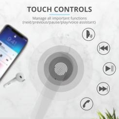 Наушники Trust Primo Touch True Wireless Mic White Фото 10
