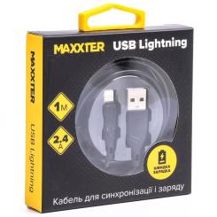 Дата кабель Maxxter USB 2.0 AM to Lightning 2.0m Фото 1