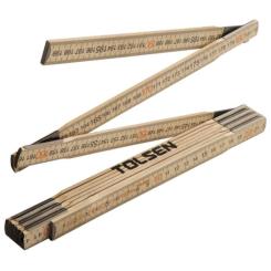 Линейка строительная Tolsen расскладная 2 м дерево Фото