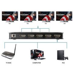 Разветвитель PowerPlant HDMI 1x4 V1.4 Фото 3