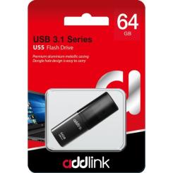 USB флеш накопитель AddLink 64GB U55 Black USB 3.1 Фото 1