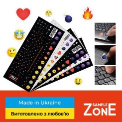 Наклейка на клавиатуру SampleZone прозора, білий Фото 1