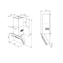 Вытяжка кухонная Pyramida NR-MG 60 E (1000) IX Фото 7
