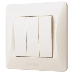 Выключатель Videx BINERA 3кл кремовый Фото