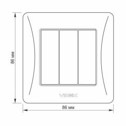 Выключатель Videx BINERA 3кл кремовый Фото 4