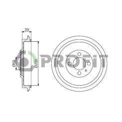Тормозной барабан Profit 5020-0092 Фото