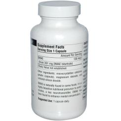 Аминокислота Source Naturals DMAE (диметиламиноэтанол) 351 мг, 100 капсул Фото 1