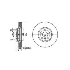 Тормозной диск ATE 24-0124-0260-1-02 Фото 1