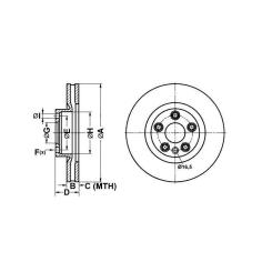 Тормозной диск ATE 24-0136-0124-1-02 Фото 2