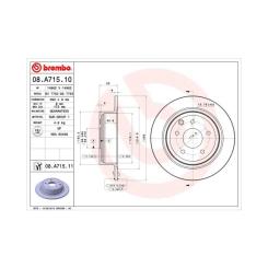 Тормозной диск Brembo 08.A715.10 Фото