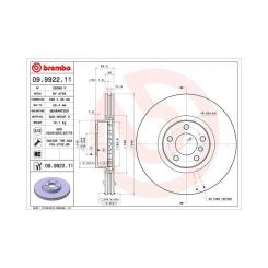 Тормозной диск Brembo 09.9922.11 Фото