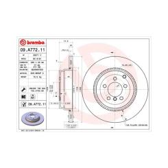 Тормозной диск Brembo 09.A772.11 Фото