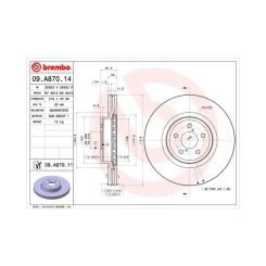 Тормозной диск Brembo 09.A870.14 Фото