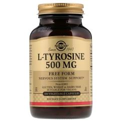 Аминокислота Solgar L-Тирозин, L-Tyrosine, 500 мг, 100 вегетаріанськіх Фото