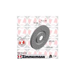 Тормозной диск ZIMMERMANN 100.1240.52 Фото