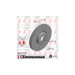 Тормозной диск ZIMMERMANN 150.2917.32 Фото