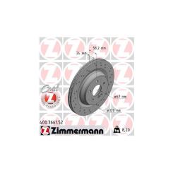 Тормозной диск ZIMMERMANN 400.3661.52 Фото
