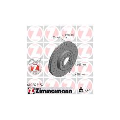 Тормозной диск ZIMMERMANN 600.3221.52 Фото