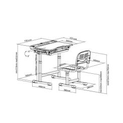Парта со стулом Cubby Vanda Grey Фото 7