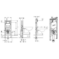 Инсталляция Geberit Duofix UP720 д / унитаза (8 см) Фото 1