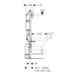 Инсталляция Geberit Duofix Комплект (3в1) д/унітазу Фото 3