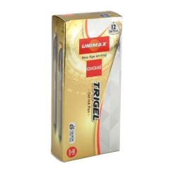 Ручка гелевая Unimax Trigel-2, золотая Фото 2