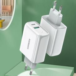 Зарядное устройство Ugreen CD170 36W USB + Type-C Charger (White) Фото 2