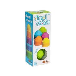 Развивающая игрушка Fat Brain Toys Пірамідка тактильна Чашки dimpl stack Фото 1