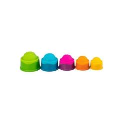 Развивающая игрушка Fat Brain Toys Пірамідка тактильна Чашки dimpl stack Фото 2