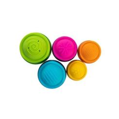 Развивающая игрушка Fat Brain Toys Пірамідка тактильна Чашки dimpl stack Фото 3