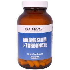 Минералы Dr. Mercola Магній L-Треонат, Magnesium L-Threonate, 90 капсул Фото
