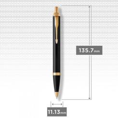 Ручка шариковая Parker IM 17 Black GT BP Фото 3