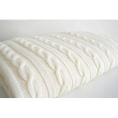 Плед Прованс Soft косы Молочный 90x130 см Фото 1