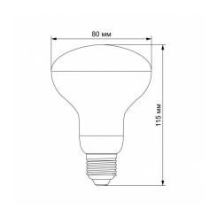 Лампочка Videx Filament R80FF 09W E27 1200K Фото 2