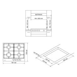 Варочная поверхность Pyramida PFE 645 BL Фото 10