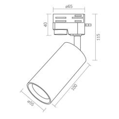 Светильник Videx под лампу GU10 SPF06C трековый белый Фото 1