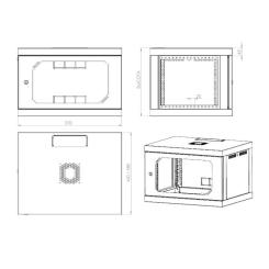 Шкаф настенный CSV Wallmount Lite 6U, глубина 580 Фото 5