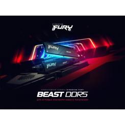 Модуль памяти для компьютера Kingston Fury (ex.HyperX) DDR5 32GB (2x16GB) 5600 MHz Beast Black Фото 4