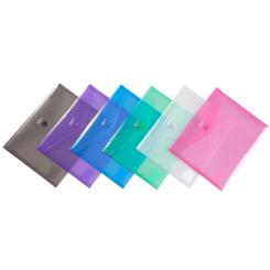 Папка - конверт Comix А5, прозрачная синяя Фото