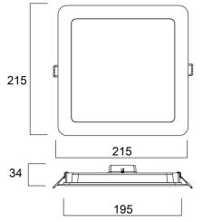 Светильник Sylvania START eco Downlight Square 15W 1400lm 3000K Фото 9
