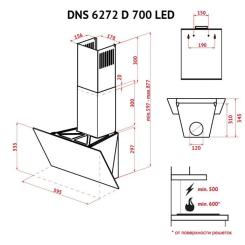 Вытяжка кухонная Perfelli DNS 6272 D 700 BL LED Фото 11